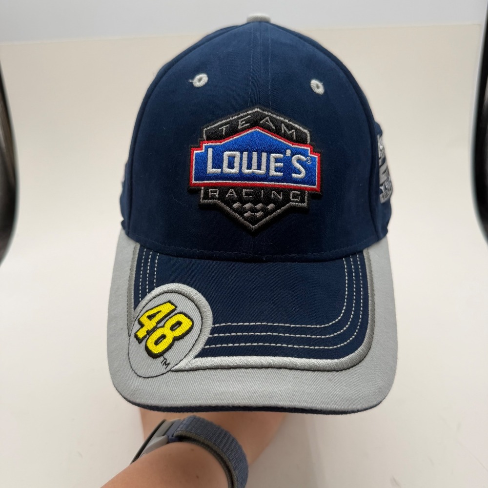 Racing Champions Jimmie Johnson 48 Lowes Racing Hat Navy Blue Nu-Fit Cap